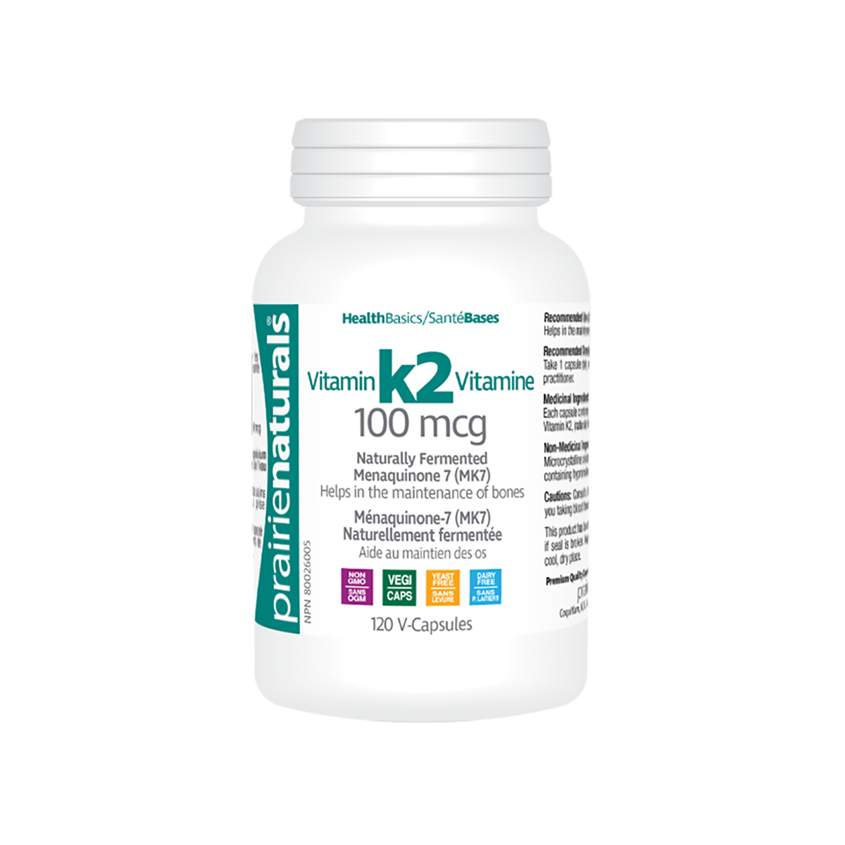 Prairie Naturals: Vitamin K2 100 Mcg