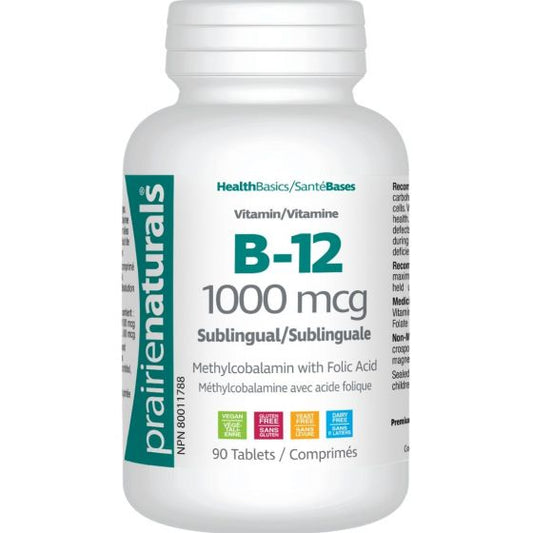PRAIRIE NATURALS B12 5000MCG SUBLING 90TABSPRAIRIE NATURALS B12 5000MCG SUBLING 90TABS