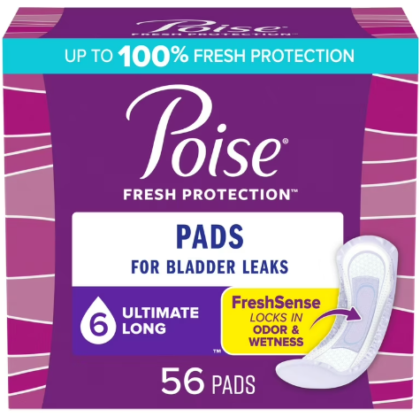 Poise Incontinence Pads - Ultimate - Long - 56's
