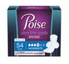 Poise Ultra Thin Regular Length Incontinence & Postpartum Pads With Wing Medium Absorbency 54 Count