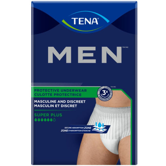 TENA® MEN™ Protective Underwear Super Plus, XL - Fits waist sizes 112-163cm (Pkg 14 pcs)