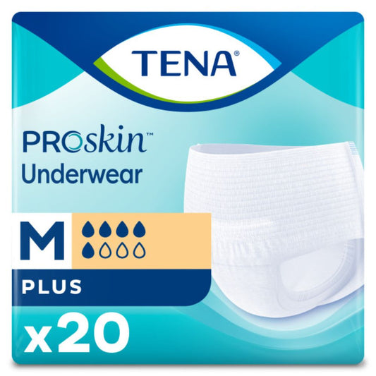 TENA® Protective Underwear, Plus Absorbency, Medium (34" - 44") (Case 80 pcs)
