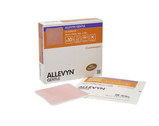 Bx/10 Allevyn Gentle Adhesive Foam Dressing 5Cmx5Cm Sensitive Skin Latex-Free