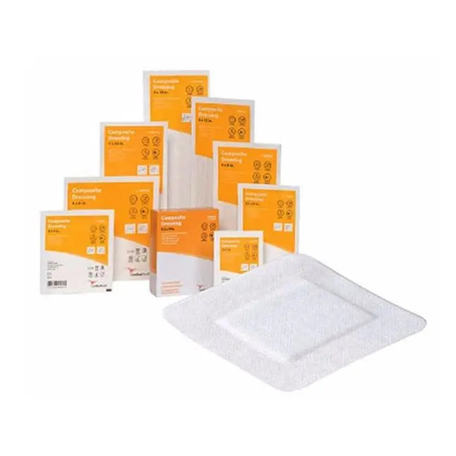 Bx/10 Comoposite Wound Dressing 4"X4" Sterile Non-Woven Absorbent Pad W/ Hypoallergenic Acrylic Adhesive