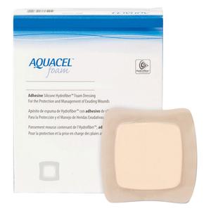 Bx/10 Aquacel Hydrofiber Foam Adhesive Dressing 10cm X 25cm (4x10)" Sterile
