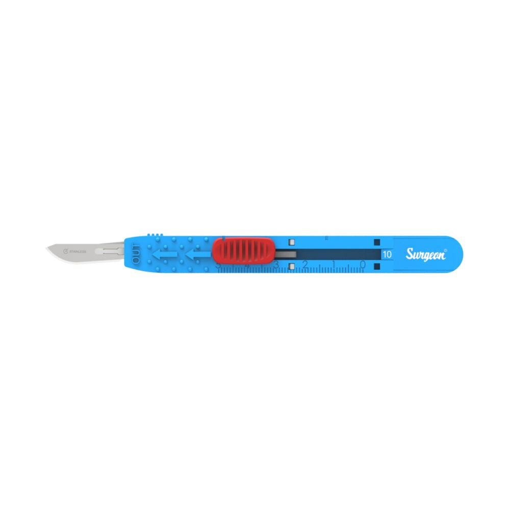 Jai Surgicals Safety Retractable Scalpel w/Handle & Disposal Lock, #15 (Box 10 pcs)