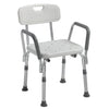 Shower Chair with Back and Removable Padded Arms