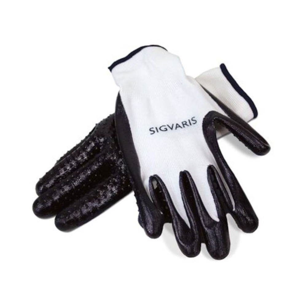 Sigvaris latex-free rubber gloves with ridged pattern for safe compression stocking handling