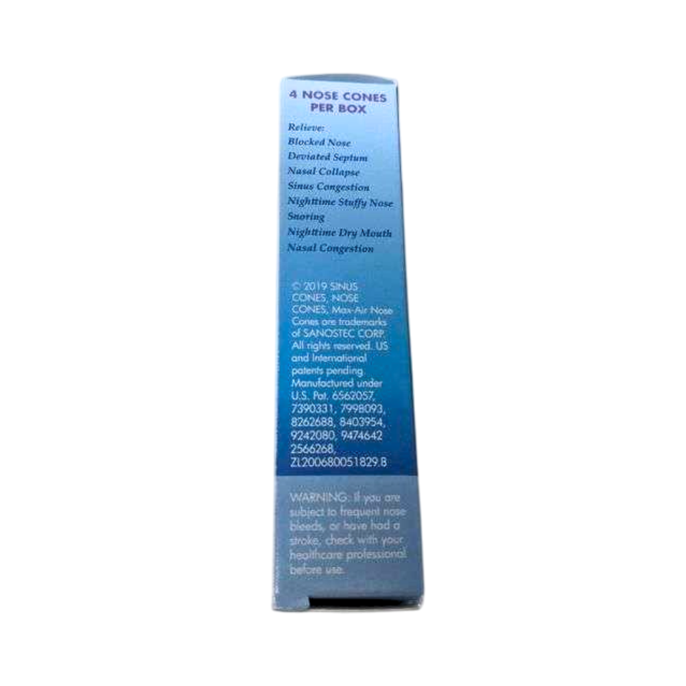 Small Max-Air Nose Cones for Better Sleep & Nasal Breathing Relief