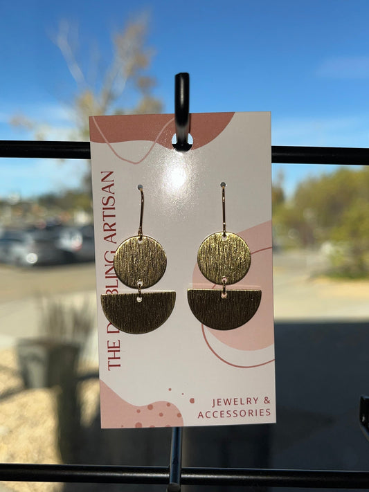 TDA BRUSHED BRASS EARRINGSTDA BRUSHED BRASS EARRINGS