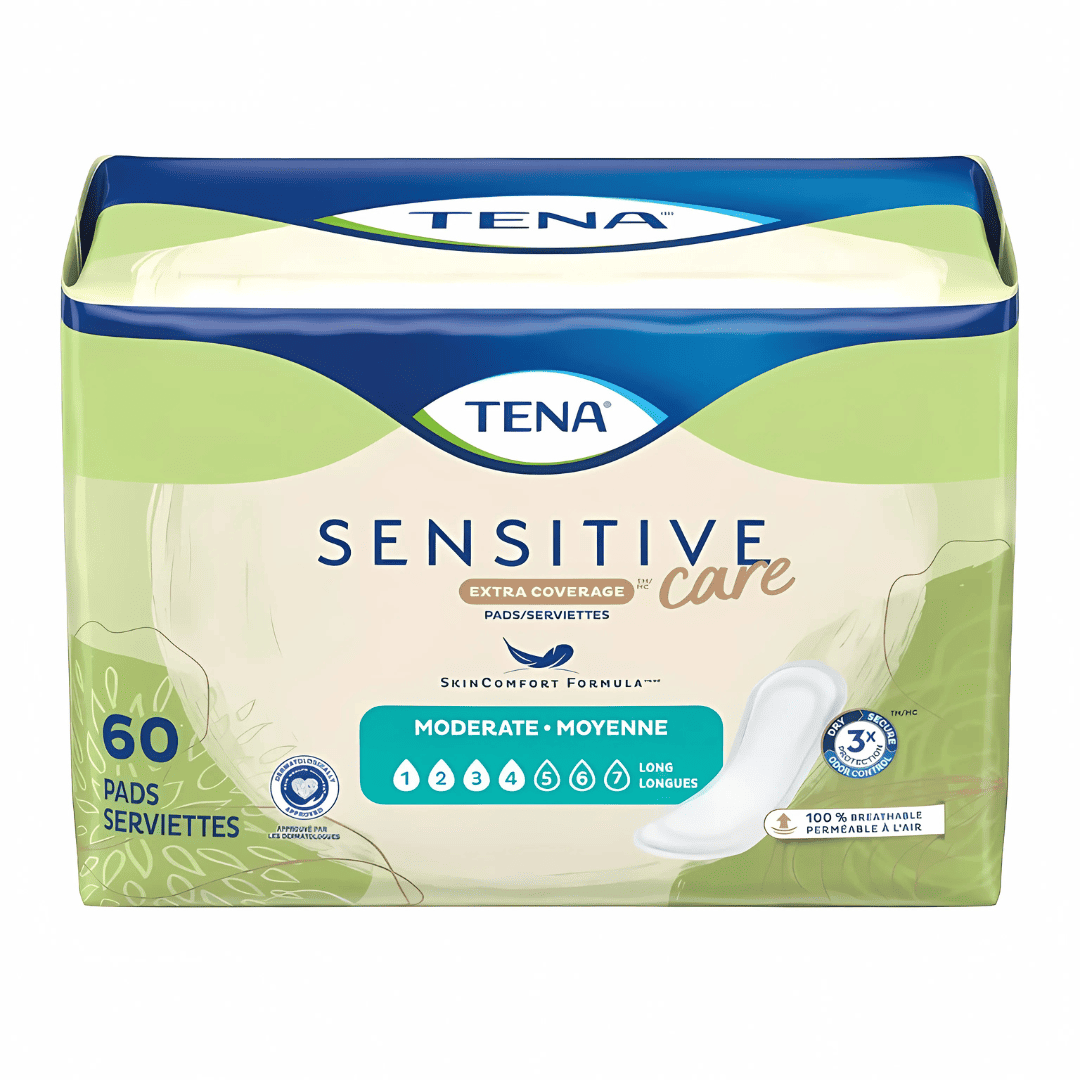 TENA Sensitive Care Incontinence Pads - Moderate/Long - 60s