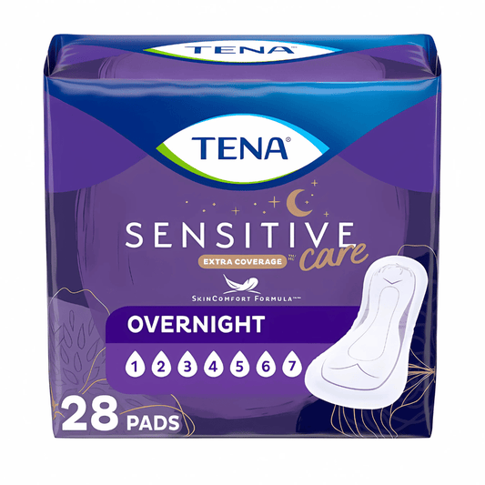 TENA Sensitive Care Pads Overnight - Extra Coverage - 28s