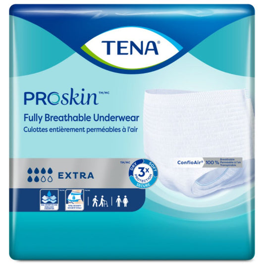 TENA® Protective Underwear, Extra, XL (fits waist sizes 140-168cm) (Pkg 12 pcs)