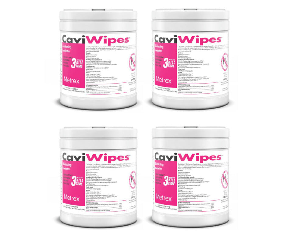 {TM} Metrex Cavicide Surface Disinfectant Wipes (4 Canister of 160)