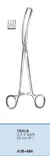 Teale Uterine Vulsellum Forceps, 24cm 9½"