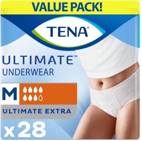 Tena Ultimate Extra Incontinence Underwear - Medium - 28's