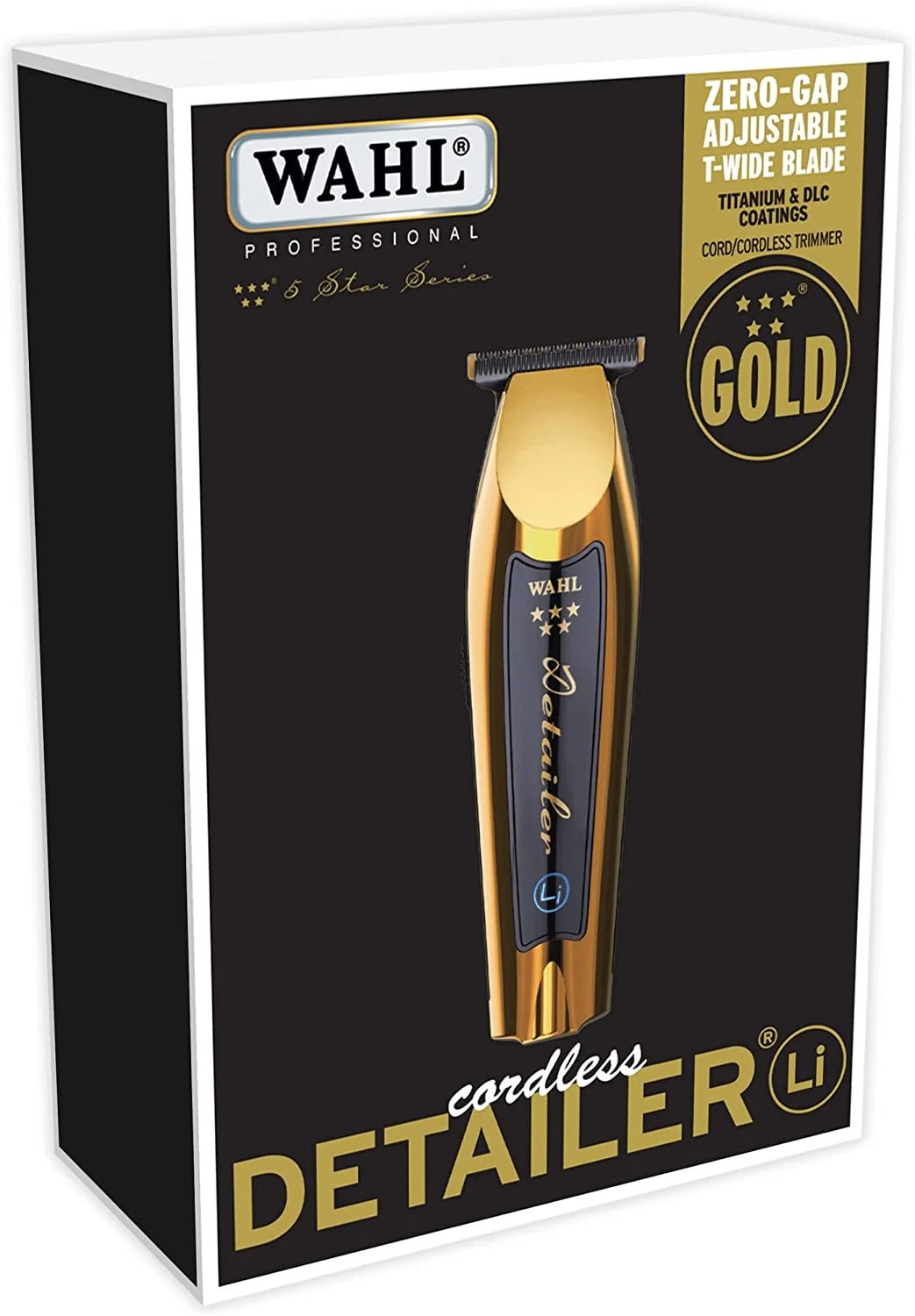 The Wahl 5 Star Edition Cordless Gold Detailer Li is a high-performance