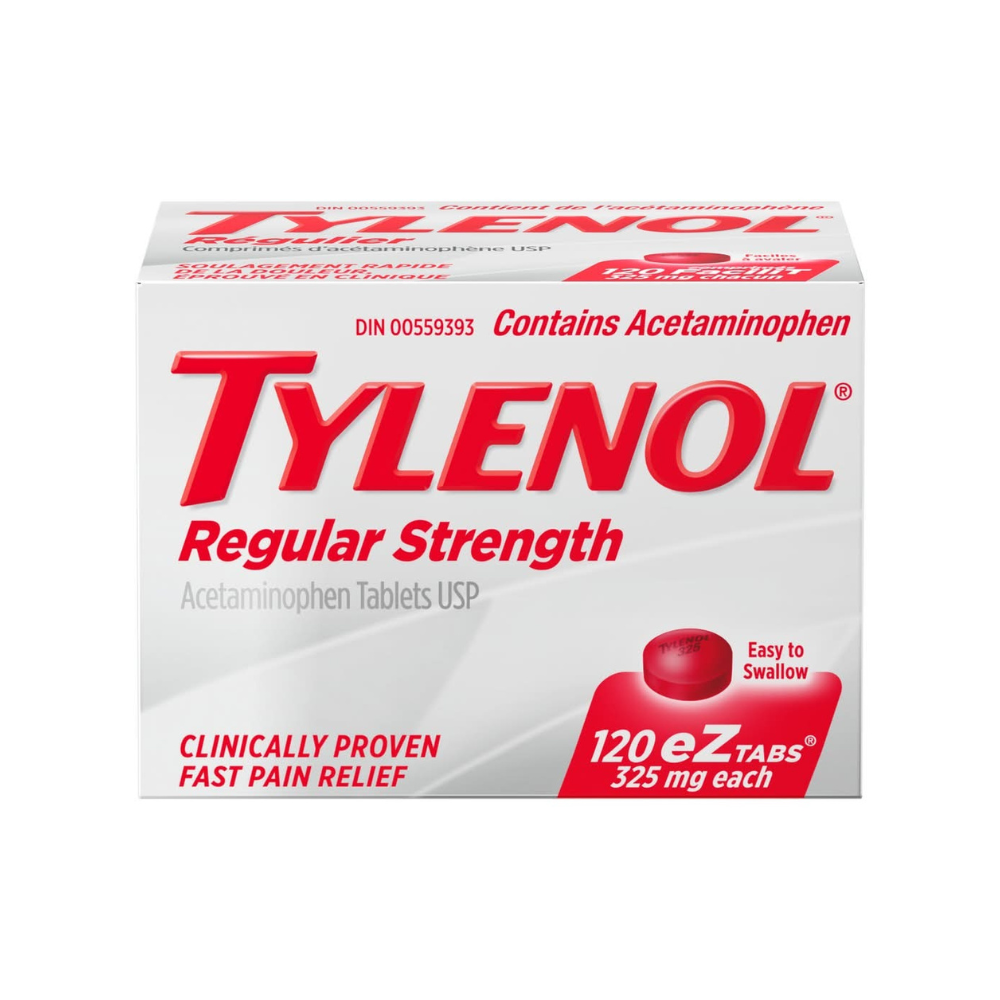 Tylenol 325mg Tablets Fast Relief for Pain & Fever