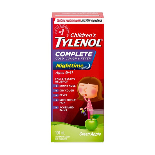 Tylenol* Children's Complete Cold Cough & Fever Nighttime Liquid Suspension - 100ml