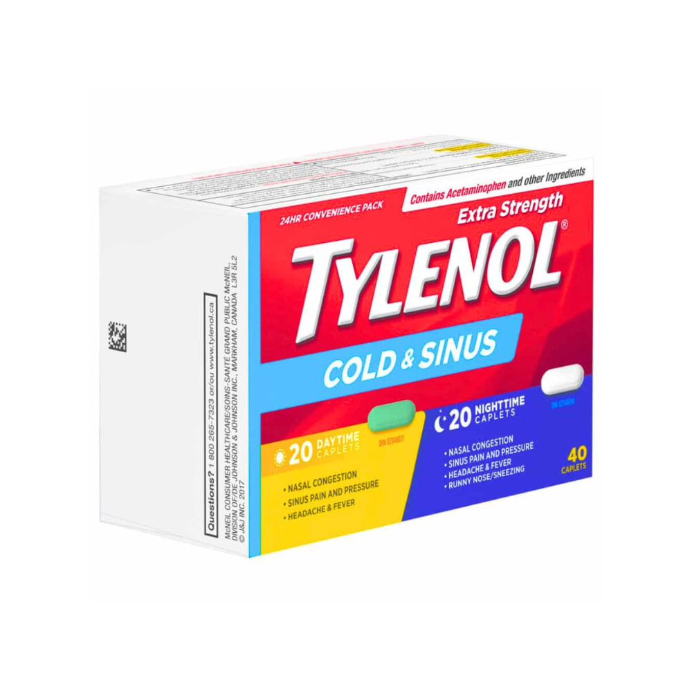 Tylenol Cold and Sinus Extra Strength 40s Fast Relief for Congestion & Pain
