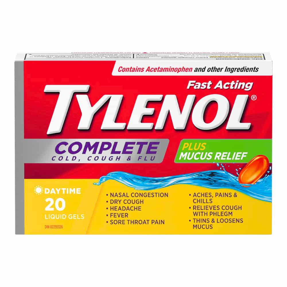 Tylenol* Complete Cold, Cough Flu Liquid Gel Capsules 20