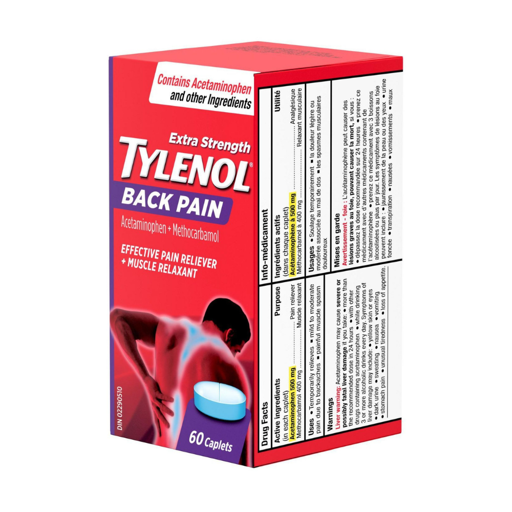 Tylenol Extra Strength Back Pain Relief 60 Caplets Fast, Targeted Pain Relief