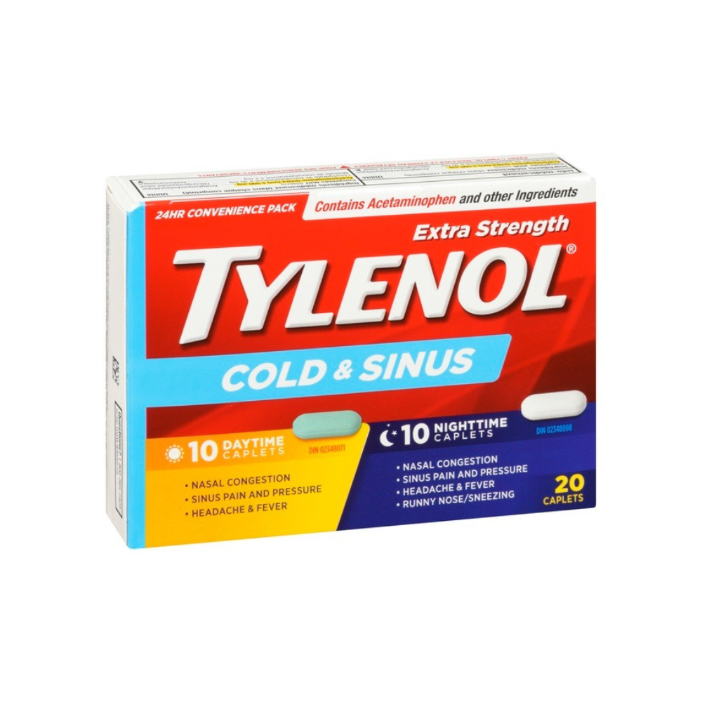 Tylenol Extra Strength Cold & Sinus Caplets 40s Powerful Relief for Cold Symptoms