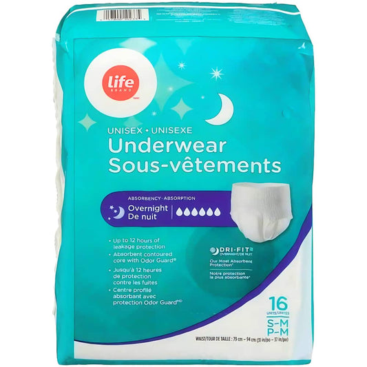 Unisex Overnight Underwear S - M