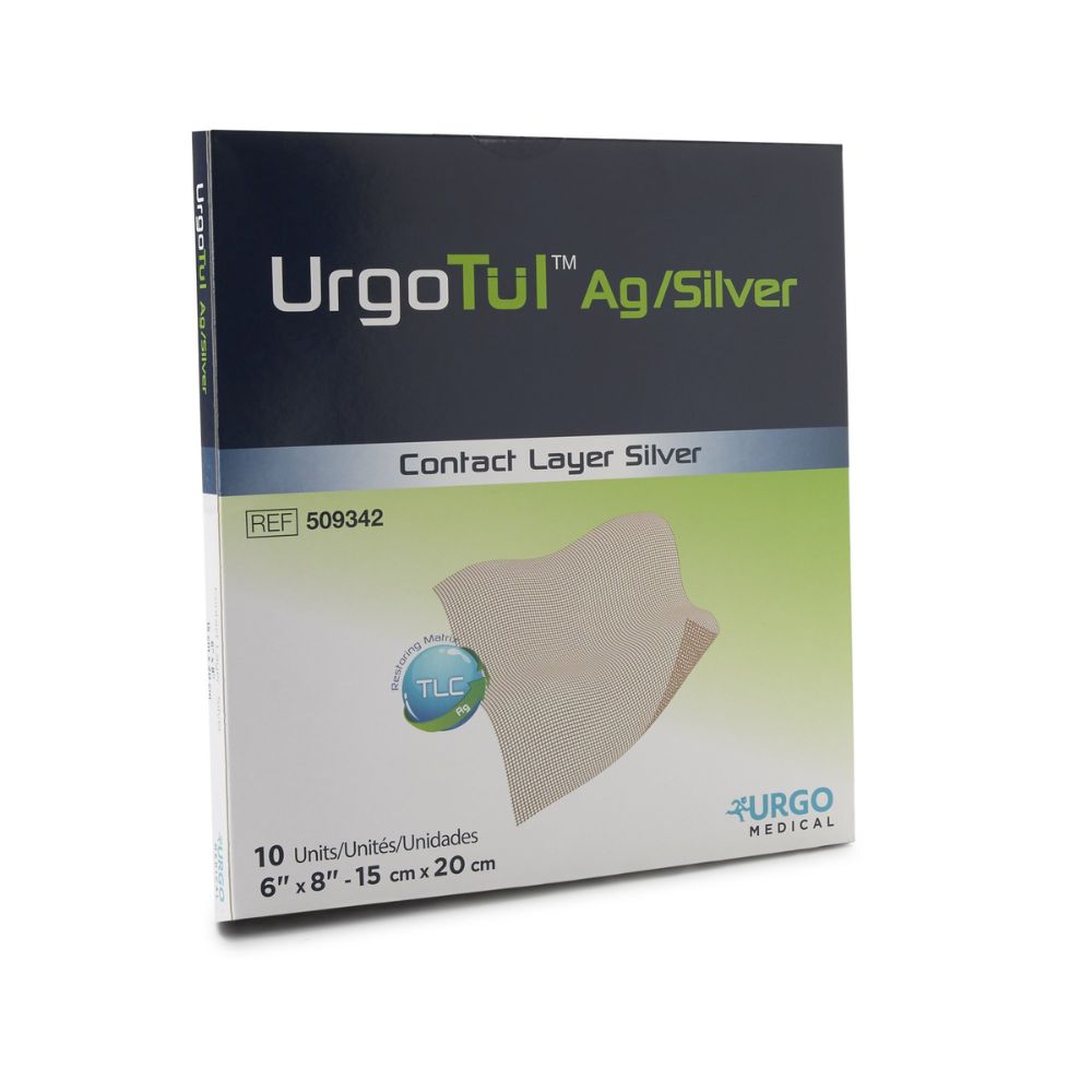UrgoTul™ Ag/Silver Contact Layer Dressing, 4" x 5" (Box 10 pcs)