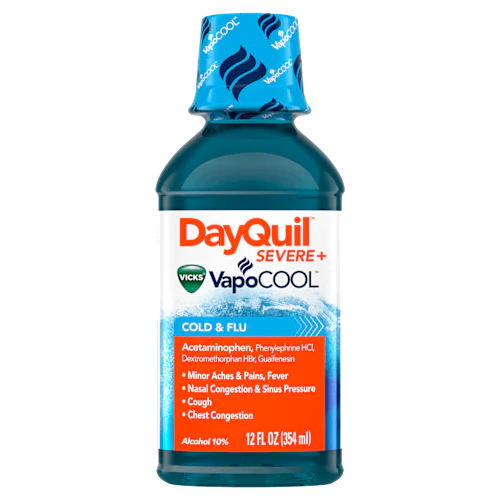 Vick DayQuil Complete+ VapoCOOL Cold & Flu Liquid - 354ml