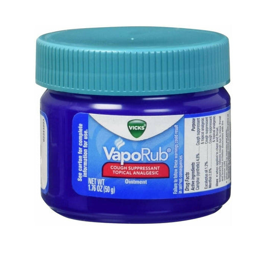 Vicks VapoRub Cough Suppressant Topical Analgesic Ointment 1.76 oz Pack of 6