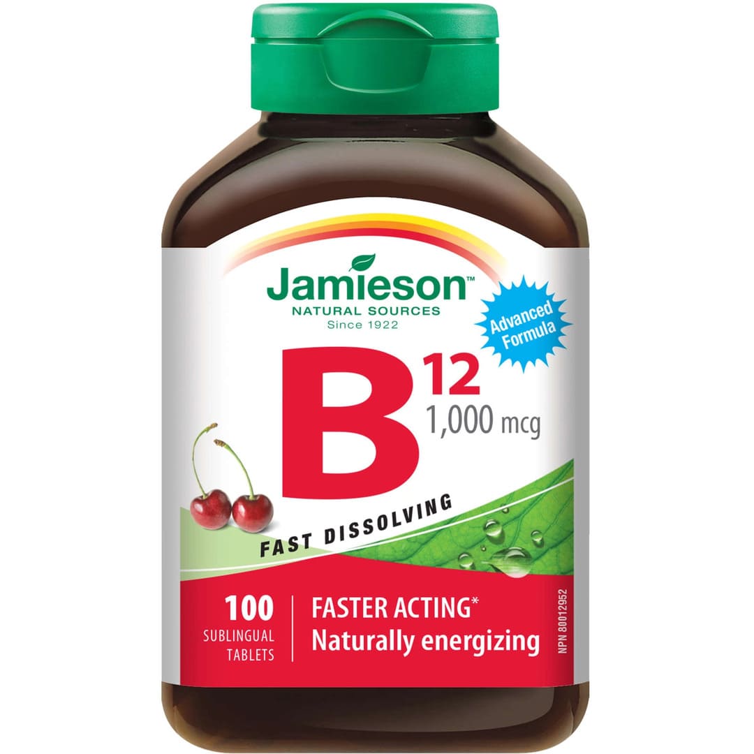 Jamieson Vitamin B12 1,000 mcg (Methylcobalamin) Sublingual Tablets - 100's