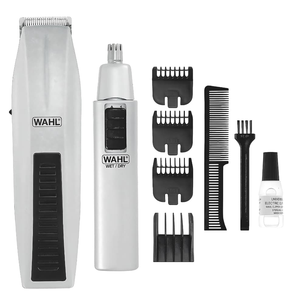 Wahl Mustache &amp; Beard Battery Trimmer Kit with Bonus Nose Trimmer 