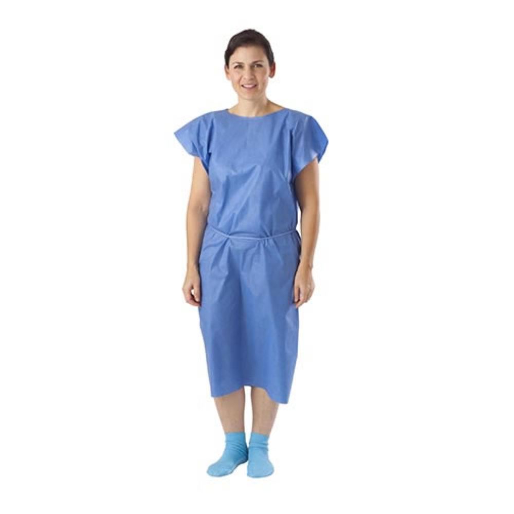 Westbond® Exam Gown, Regular Length, Blue, 28" x 42" (Case 50 pcs)