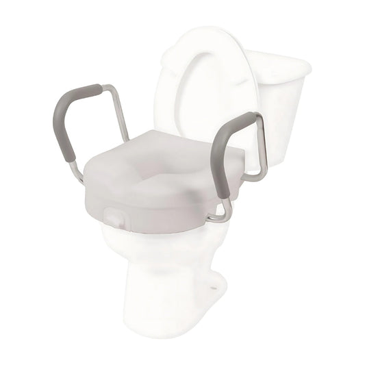 Airway Molded Raised Toilet Seat With Removable Arms