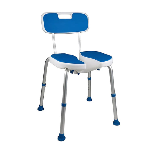 Airway Padded Bath Shower Safety Seat with Hygienic Cutout and Backrest