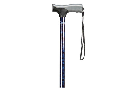 CAREX Soft Grip Derby Cane - Designer Blue