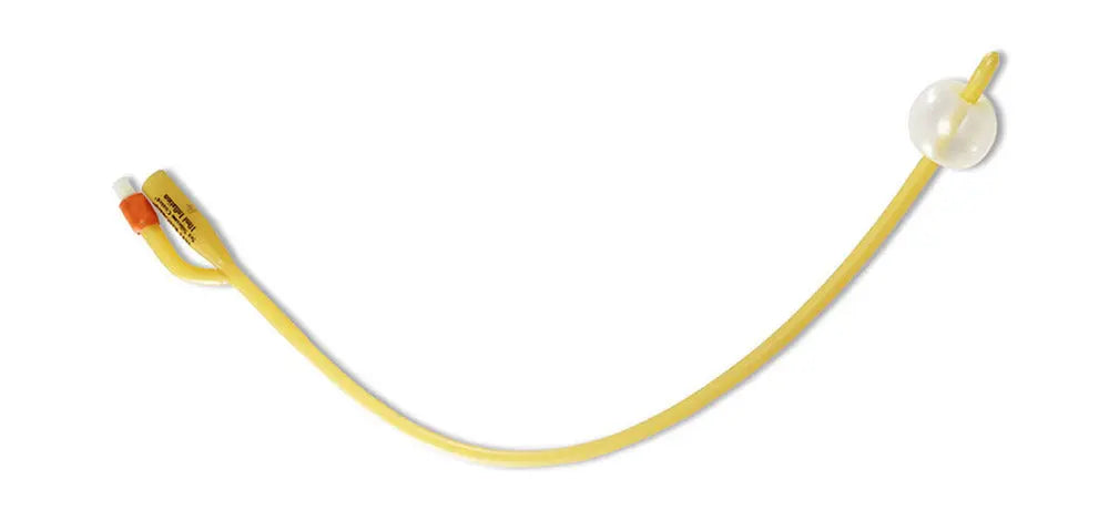 Bx/10 Dover 2-Way Silicone Elastomer-Coated 16" Latex Foley Catheter 22Fr 30Cc