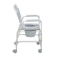 Aluminum Shower Chair and Commode with Casters
