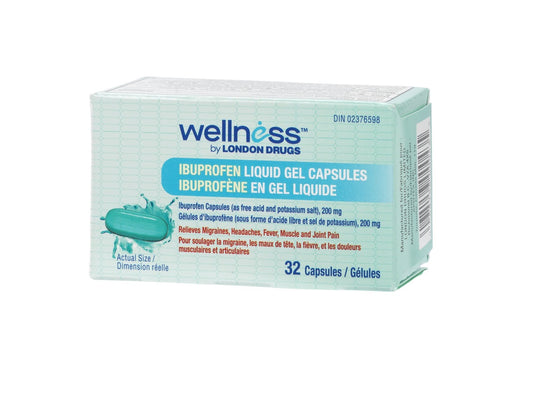 Wellness by London Drugs Ibuprofen Liquid Gel Capsules - 200mg - 32s
