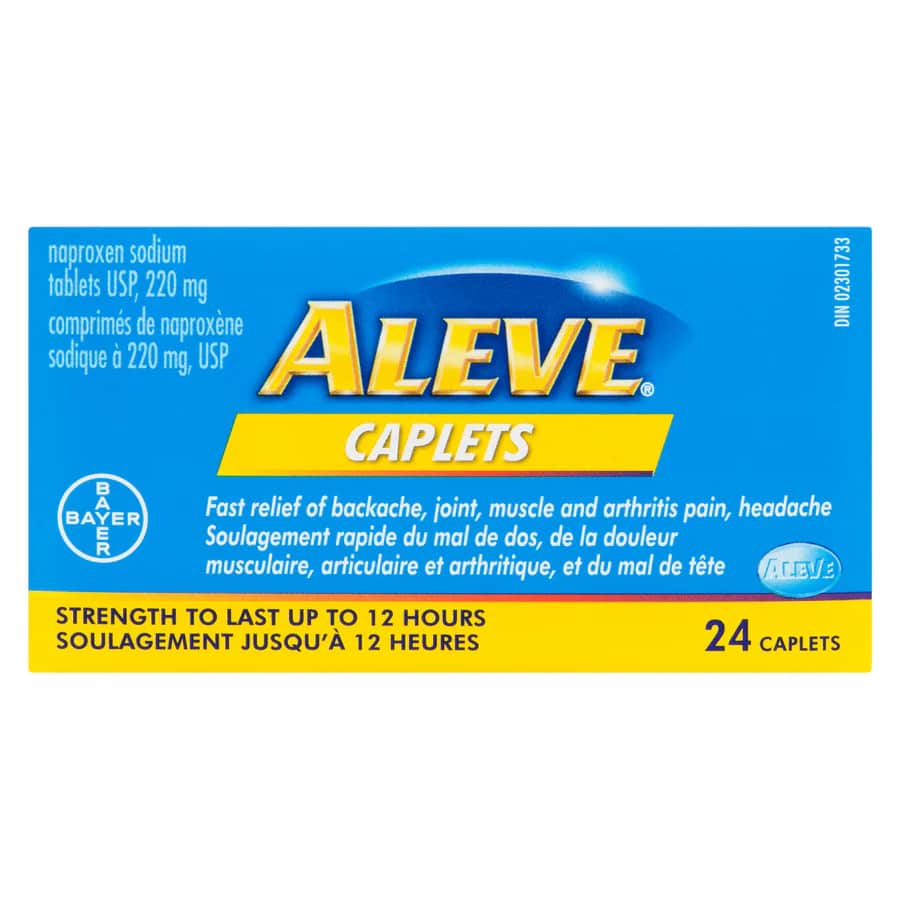 ALEVE Pain Relief, Clinically Proven, Fast-Acting, Long-Lasting, Naproxen Sodium, 24 Caplets