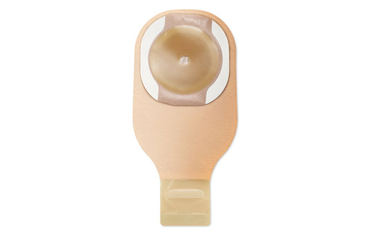 PREMIER CERAPLUS 1-PIECE DRAINABLE POUCH W/ TAPE BORDER, LOCK N ROLL CLOSURE, BEIGE, W/ FILTER, PRE-CUT 1 9/16IN (40MM) BX/10