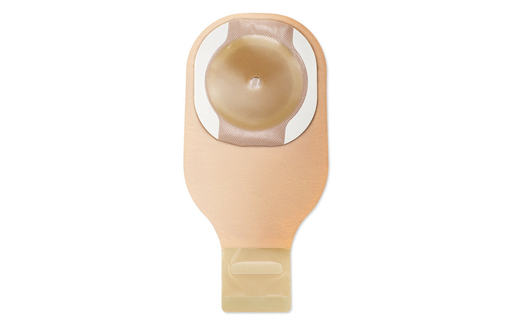 PREMIER CERAPLUS 1-PIECE DRAINABLE POUCH W/ TAPE BORDER, LOCK N ROLL CLOSURE, BEIGE, W/ FILTER, PRE-CUT 1IN (25MM) BX/10