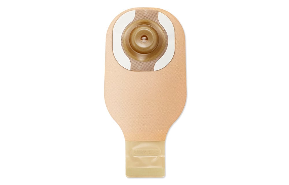 PREMIER CERAPLUS SOFT CONVEX 1-PIECE DRAINABLE POUCH W/ TAPE BORDER, LOCK N ROLL CLOSURE, BEIGE, W/FILTER, PRE-CUT 1IN (25MM) BX/5
