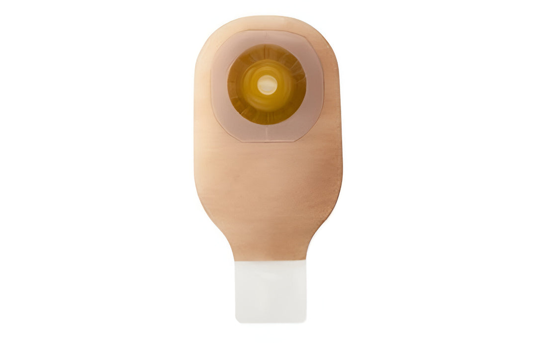 PREMIER ONE-PIECE CONVEX SKIN BARRIER DRAINABLE POUCH LOCK N ROLL CLOSURE, BEIGE WITH VIEWING OPTION ,5/8"1" WITH FILTER & TAPE BORDER BX/5