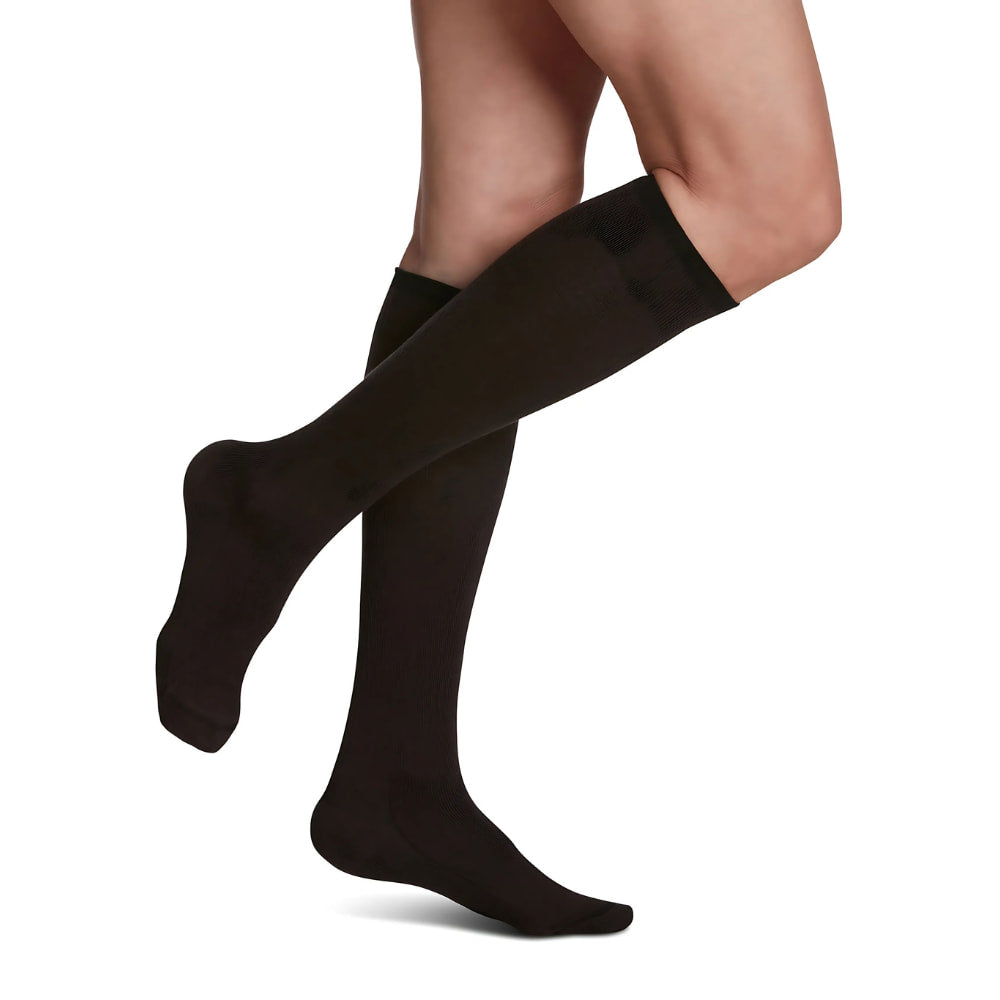 All Season Merino  Wool Compression Socks, Women, Black - Size B
