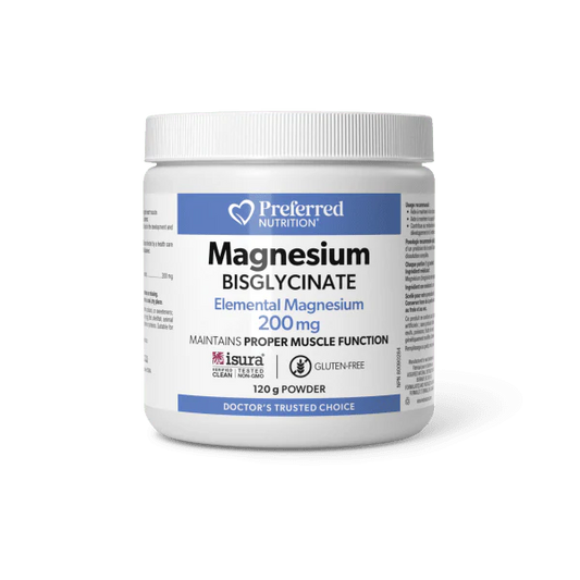 Preferred Nutrition: Magnesium Bisglycinate 200 mg Powder