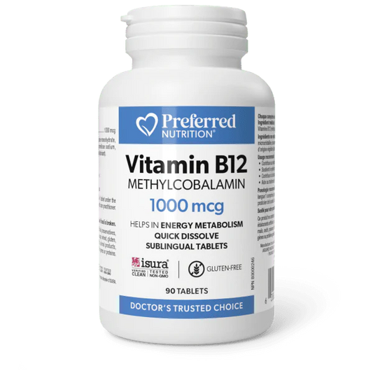 Preferred Nutrition: Vitamin B12 Methylcobalamin 1000 mcg Tablets