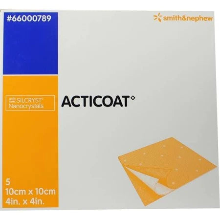 Acticoat Antimicrobial Barrier Dressing Flex 3 10x10cm(4x4 in.)