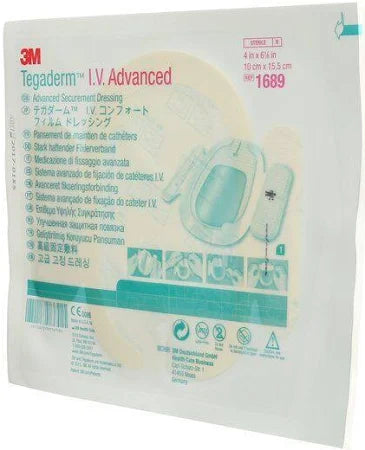 3M1689 Tegaderm IV 4 in. x 6 1/8 in. (10 cm x 15.6) 25/Box